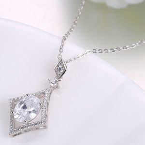 Elegant Sterling Silver & CZ Necklace